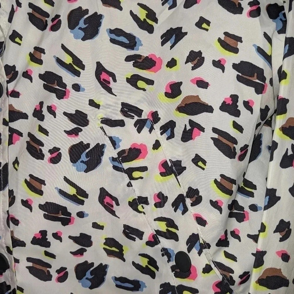 Zara Kids‎ Animal Print Rain Windbreaker Jacket with Hood and Pockets Sz 11-12 - Picture 2 of 5